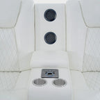 Sofá esquinero reclinable de lujo de 5 y 6 plazas con LED, USB, carga inalámbrica, Bluetooth y almacenamiento