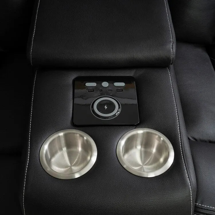 Sofá esquinero reclinable de lujo de 5 y 6 plazas con LED, USB, carga inalámbrica, Bluetooth y almacenamiento