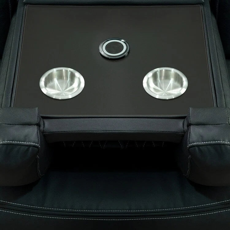 Sofá esquinero reclinable de lujo de 5 y 6 plazas con LED, USB, carga inalámbrica, Bluetooth y almacenamiento