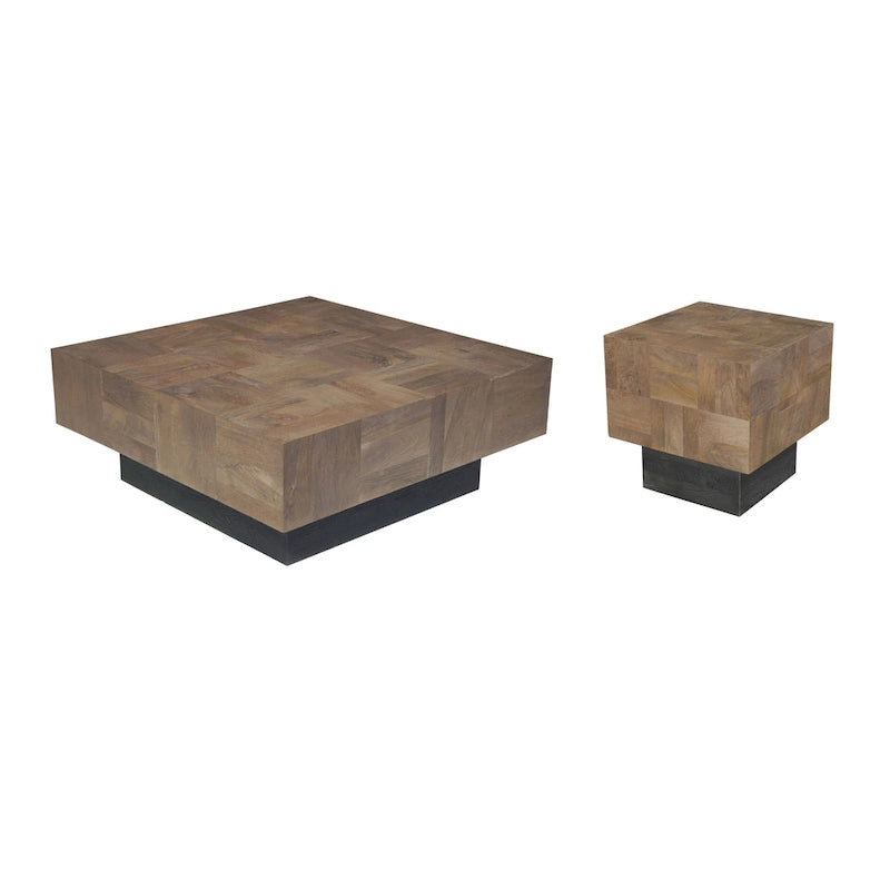 Mesa de sala de estar Caden de madera maciza de 2 piezas