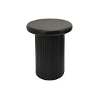 Mesa de centro redonda moderna, mesa doble con patas estriadas, para sala de estar