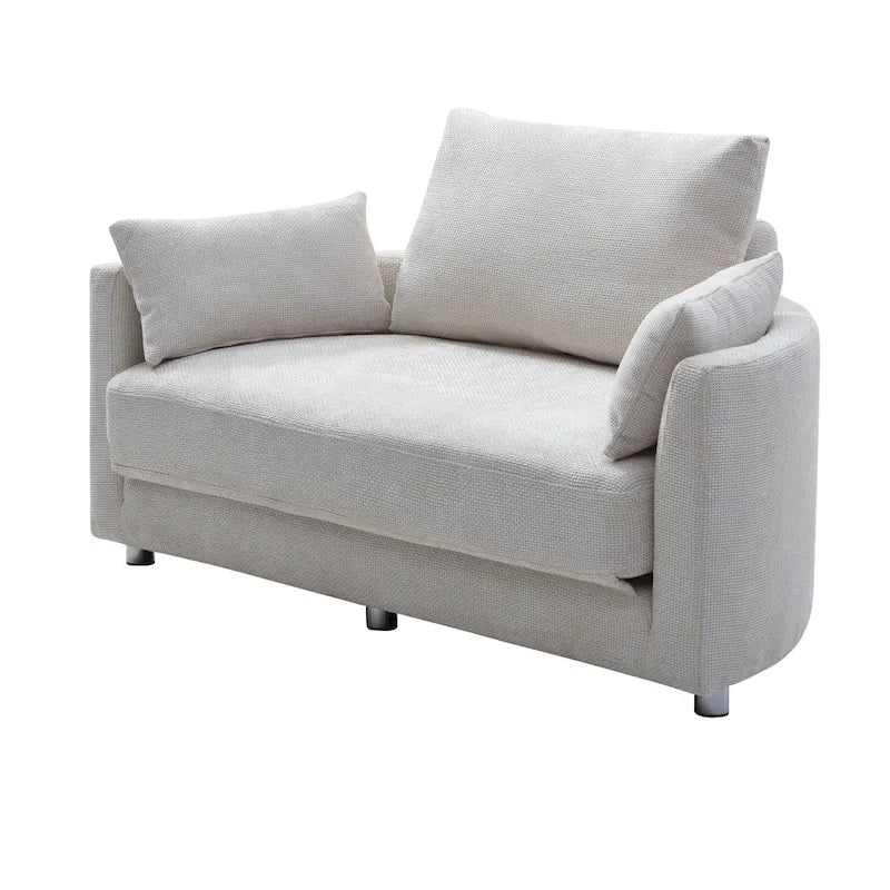 Cama Sillón Plegable de Lino, Sofá Cama para Suelo, Cama Circular, Sofá Futón Ajustable, Sofá Plegable Perezoso para Sala de Estar