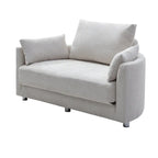 Cama Sillón Plegable de Lino, Sofá Cama para Suelo, Cama Circular, Sofá Futón Ajustable, Sofá Plegable Perezoso para Sala de Estar