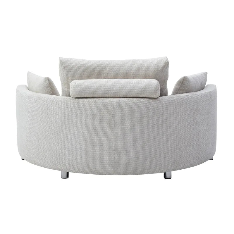 Cama Sillón Plegable de Lino, Sofá Cama para Suelo, Cama Circular, Sofá Futón Ajustable, Sofá Plegable Perezoso para Sala de Estar