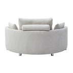 Cama Sillón Plegable de Lino, Sofá Cama para Suelo, Cama Circular, Sofá Futón Ajustable, Sofá Plegable Perezoso para Sala de Estar