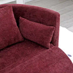 Cama Sillón Plegable de Lino, Sofá Cama para Suelo, Cama Circular, Sofá Futón Ajustable, Sofá Plegable Perezoso para Sala de Estar