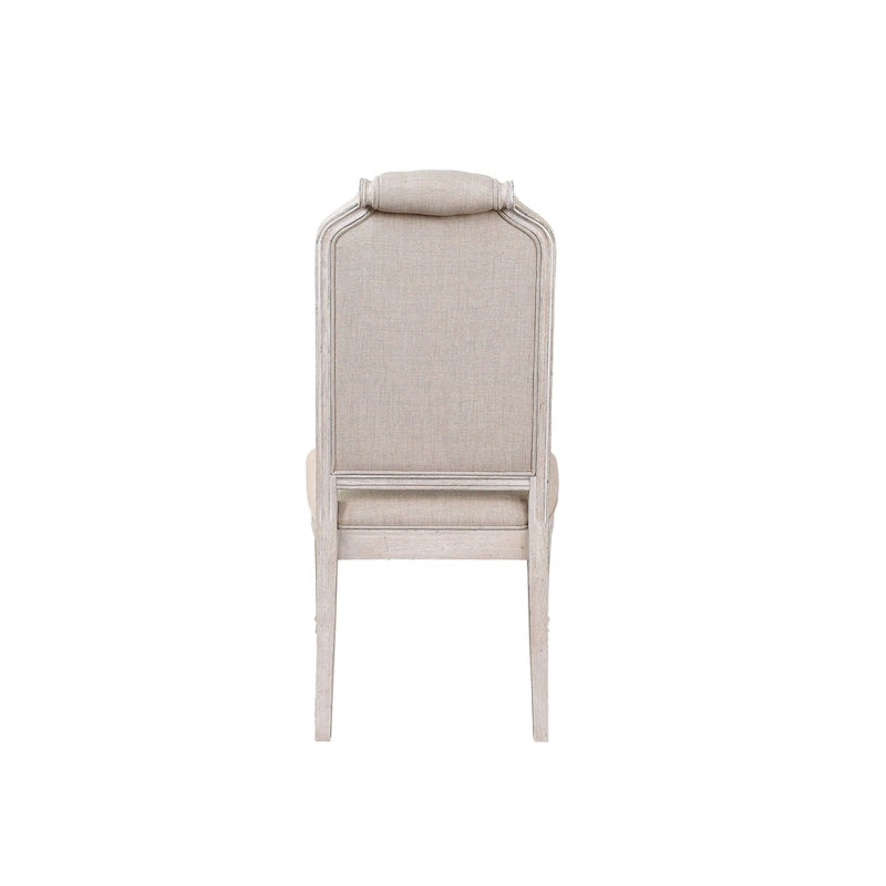 Silla auxiliar tapizada sin brazos moderna de 20 pulgadas con patas de madera y cojín con botones (paquete de 2)