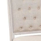 Silla auxiliar tapizada sin brazos moderna de 20 pulgadas con patas de madera y cojín con botones (paquete de 2)