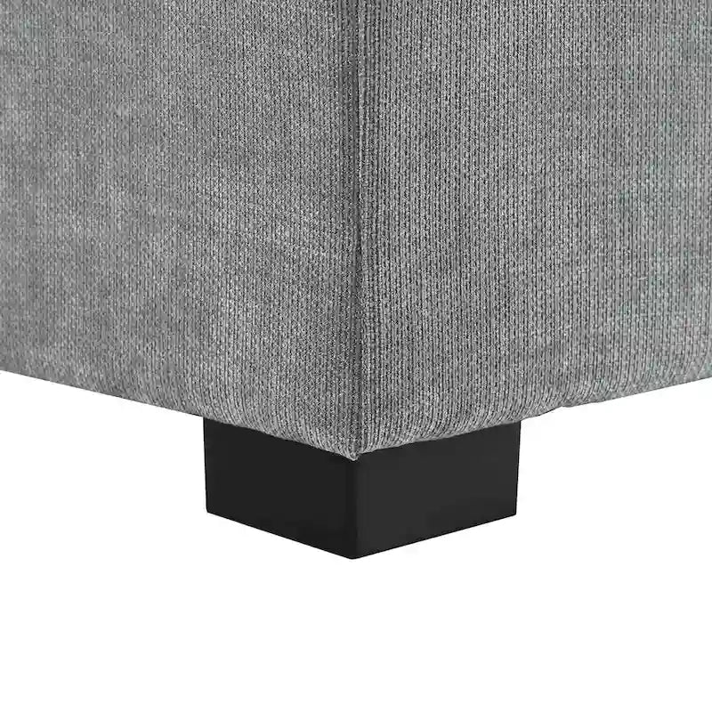 Tumbona moderna gris de 53.5 pulgadas con patas de madera maciza y almohadas para sala de estar