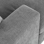 Tumbona moderna gris de 53.5 pulgadas con patas de madera maciza y almohadas para sala de estar