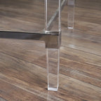 Mesa de centro rectangular moderna de cristal de 48" con estructura resistente para sala de estar
