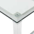 Mesa de centro rectangular moderna de cristal de 48" con estructura resistente para sala de estar