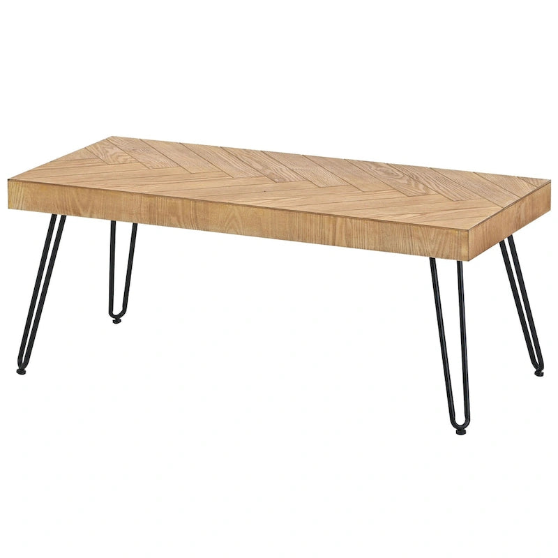 Mesa de centro moderna con patas de metal - 19.60 x 43.30 x 17.80