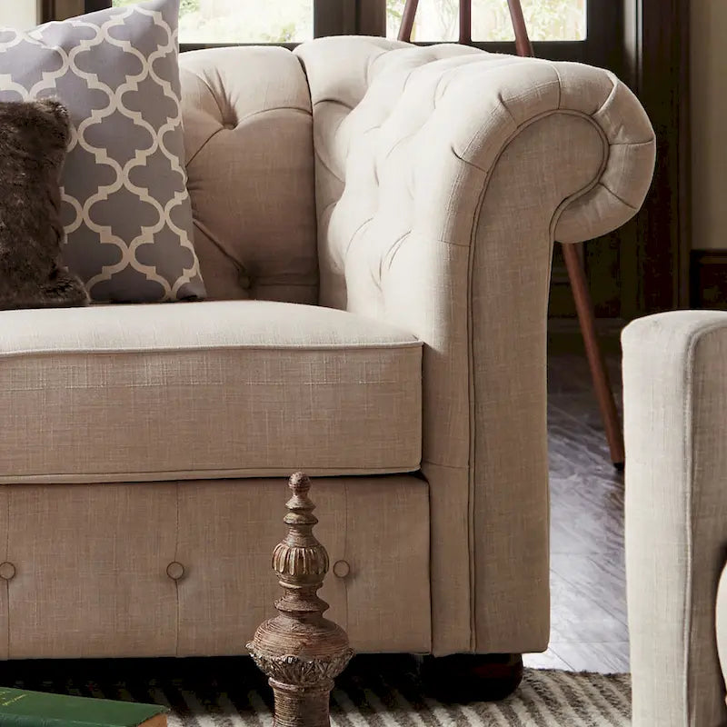 Sofá modular Gdansk Chesterfield de 4 plazas
