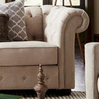 Sofá modular Gdansk Chesterfield de 4 plazas