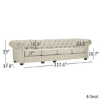 Sofá modular Gdansk Chesterfield de 4 plazas