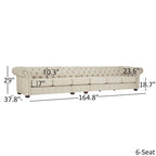 Sofá modular Gdansk Chesterfield de 4 plazas