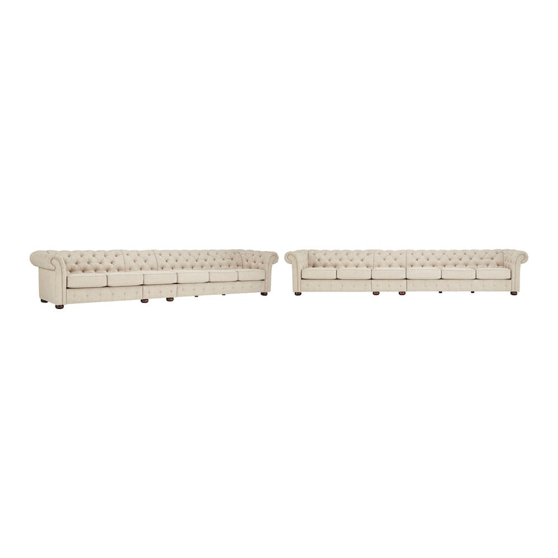 Sofá modular Gdansk Chesterfield de 4 plazas