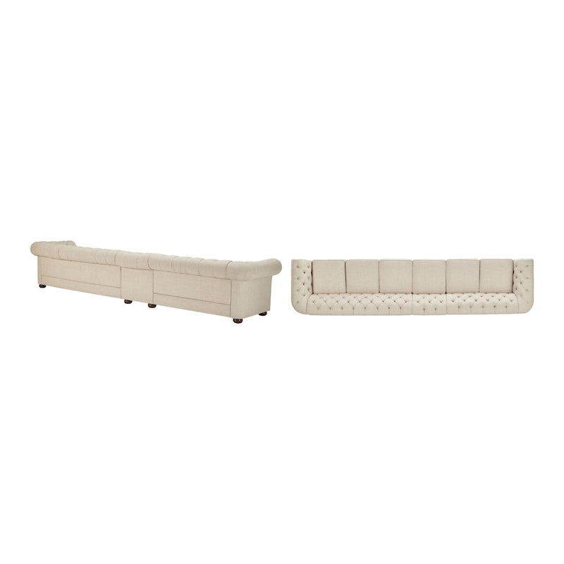 Sofá modular Gdansk Chesterfield de 4 plazas