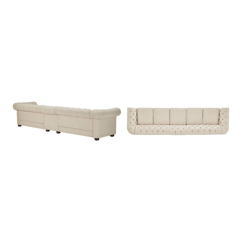 Sofá modular Gdansk Chesterfield de 4 plazas