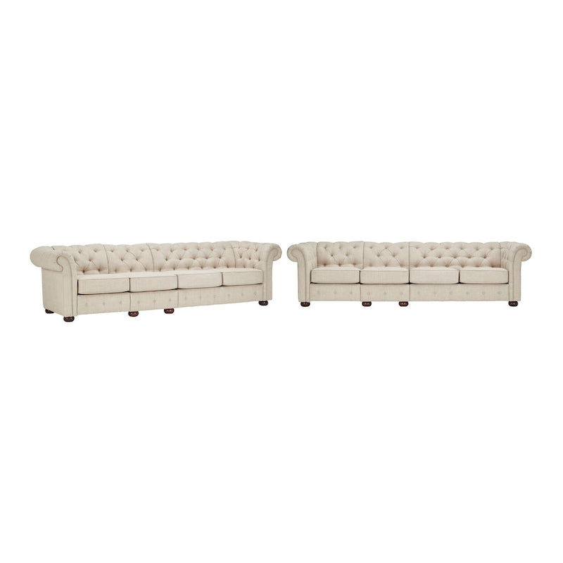 Sofá modular Gdansk Chesterfield de 4 plazas