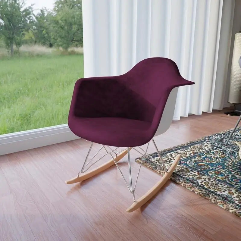 Mecedora Terciopelo Contemporánea Moderna - Mecedora de Acento para Sala de Estar, Dormitorio, Patio