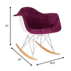 Mecedora Terciopelo Contemporánea Moderna - Mecedora de Acento para Sala de Estar, Dormitorio, Patio