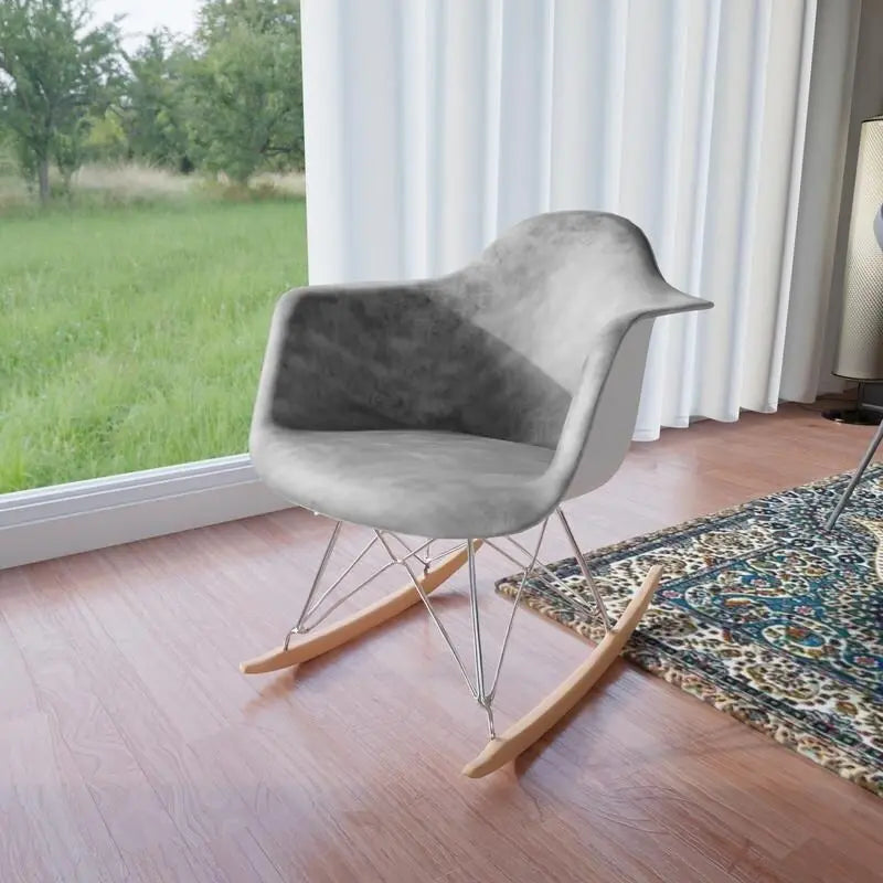 Mecedora Terciopelo Contemporánea Moderna - Mecedora de Acento para Sala de Estar, Dormitorio, Patio