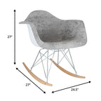 Mecedora Terciopelo Contemporánea Moderna - Mecedora de Acento para Sala de Estar, Dormitorio, Patio