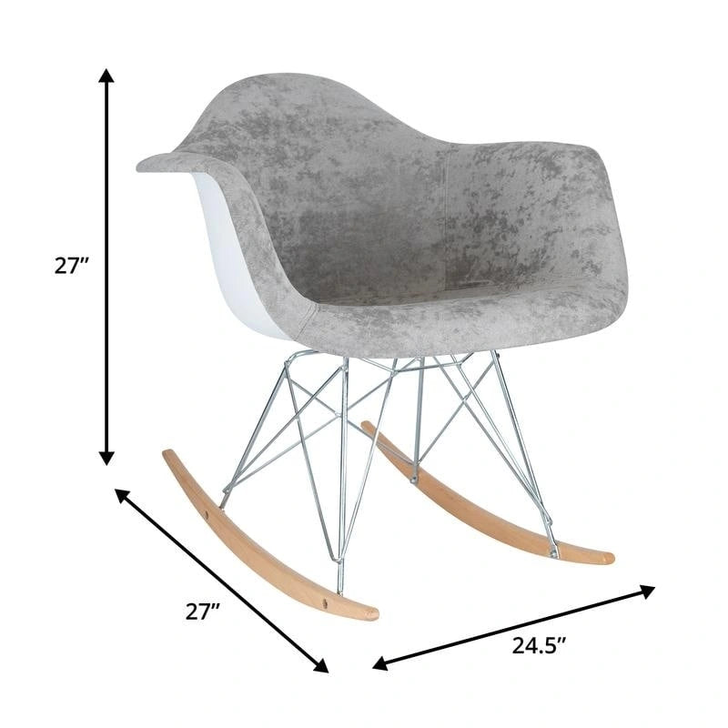 Mecedora Terciopelo Contemporánea Moderna - Mecedora de Acento para Sala de Estar, Dormitorio, Patio