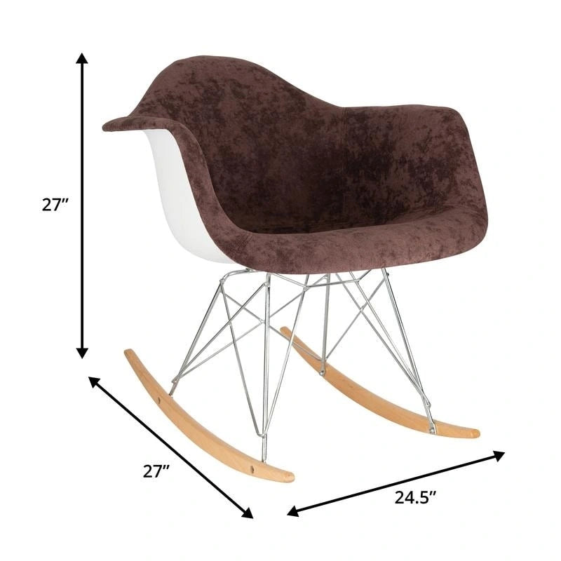 Mecedora Terciopelo Contemporánea Moderna - Mecedora de Acento para Sala de Estar, Dormitorio, Patio