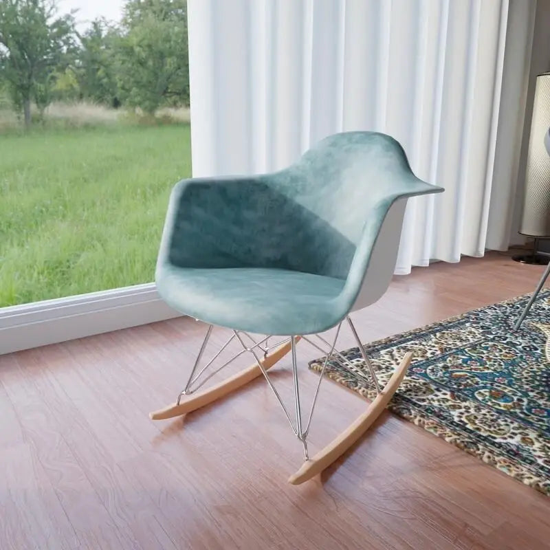 Mecedora Terciopelo Contemporánea Moderna - Mecedora de Acento para Sala de Estar, Dormitorio, Patio