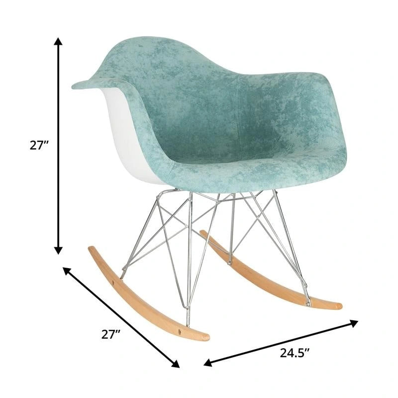 Mecedora Terciopelo Contemporánea Moderna - Mecedora de Acento para Sala de Estar, Dormitorio, Patio