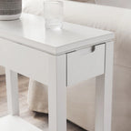 Mesa auxiliar de madera Cade con cajón y carga