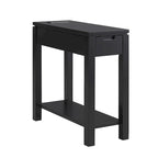 Mesa auxiliar de madera Cade con cajón y carga