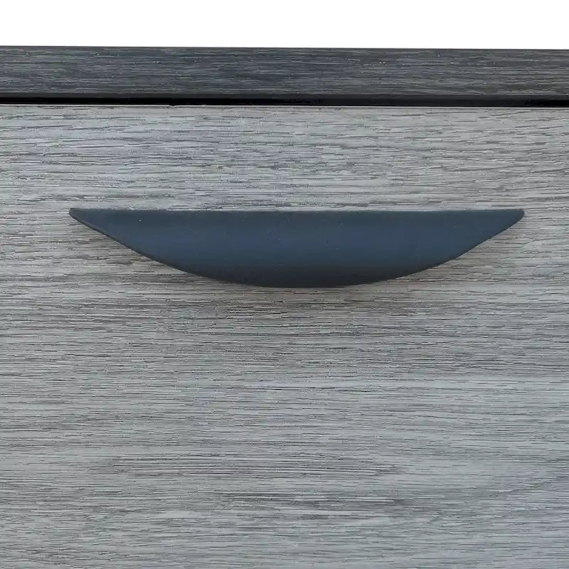 Centro de entretenimiento Bramhall de 3 piezas de madera sintética gris