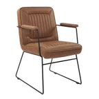 Silla Teigen de Piel Sintética con Base de Trineo