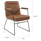 Silla Teigen de Piel Sintética con Base de Trineo