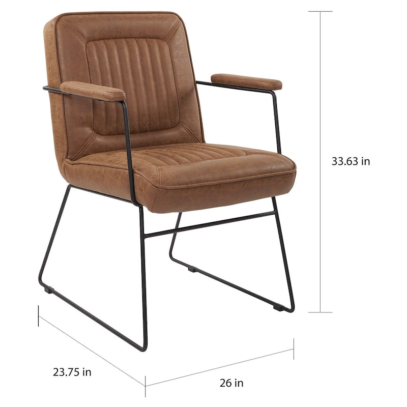 Silla Teigen de Piel Sintética con Base de Trineo