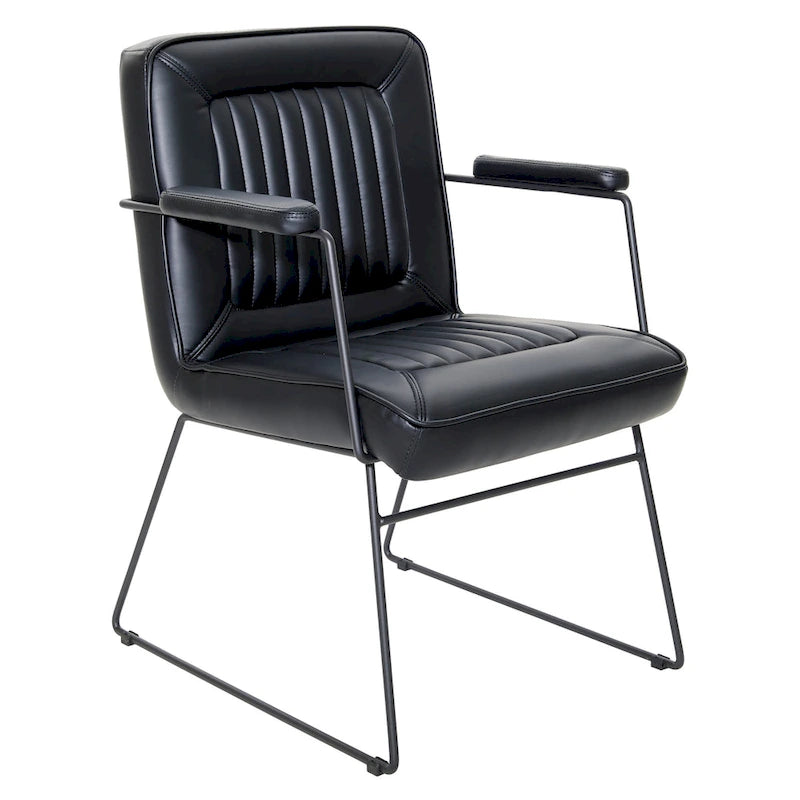 Silla Teigen de Piel Sintética con Base de Trineo
