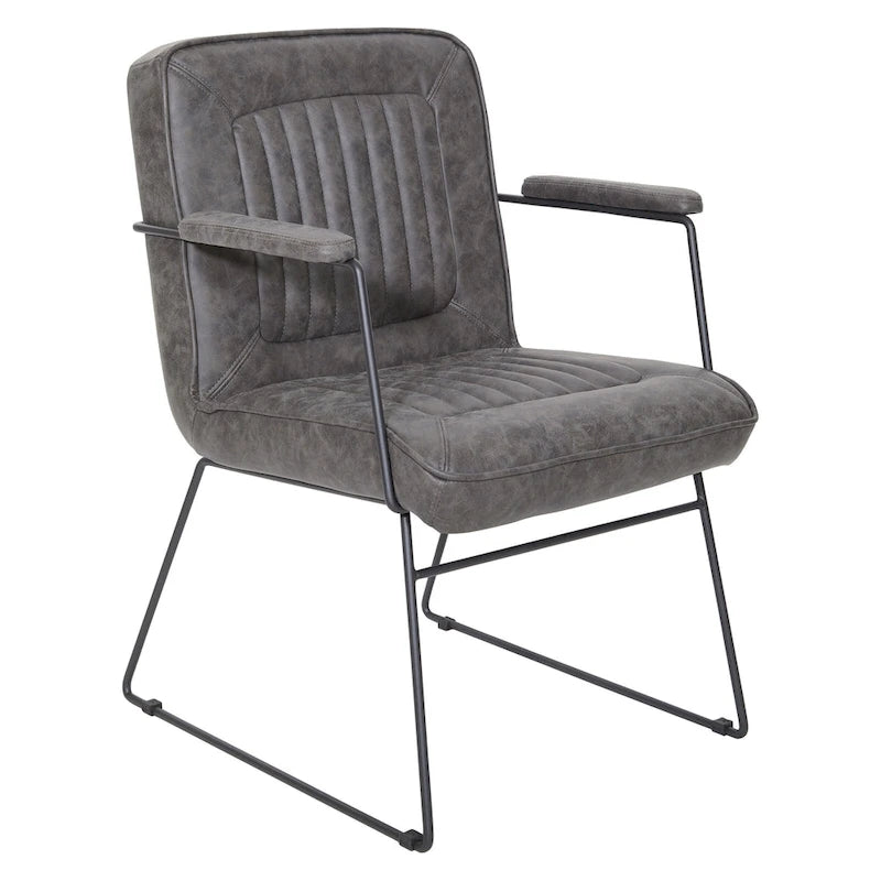 Silla Teigen de Piel Sintética con Base de Trineo