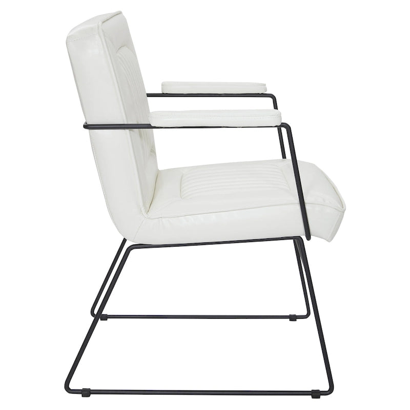 Silla Teigen de Piel Sintética con Base de Trineo