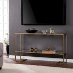 Mesa Consola Grant Glam con Acabado Dorado Mate