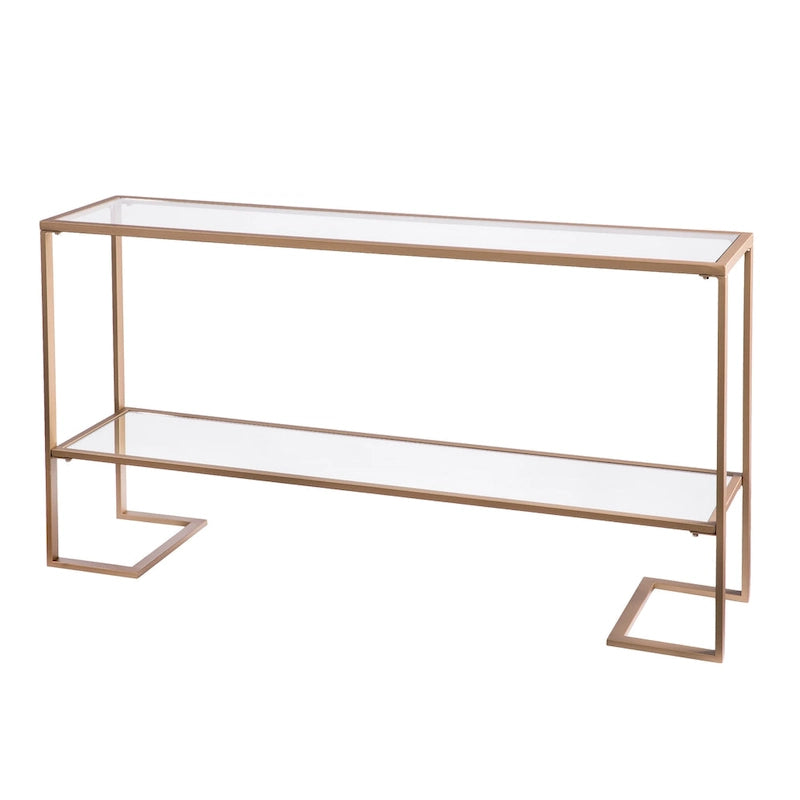 Mesa Consola Grant Glam con Acabado Dorado Mate