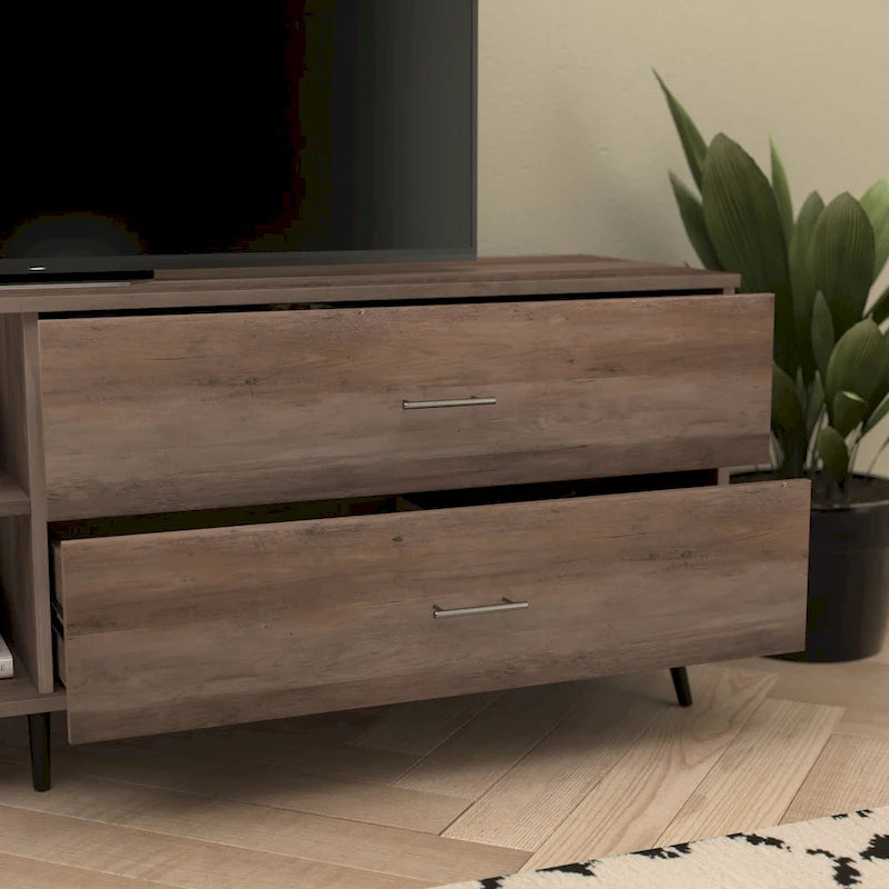 Mesa de centro Scoles Contemporary de 42 pulgadas de cristal con 1 estante