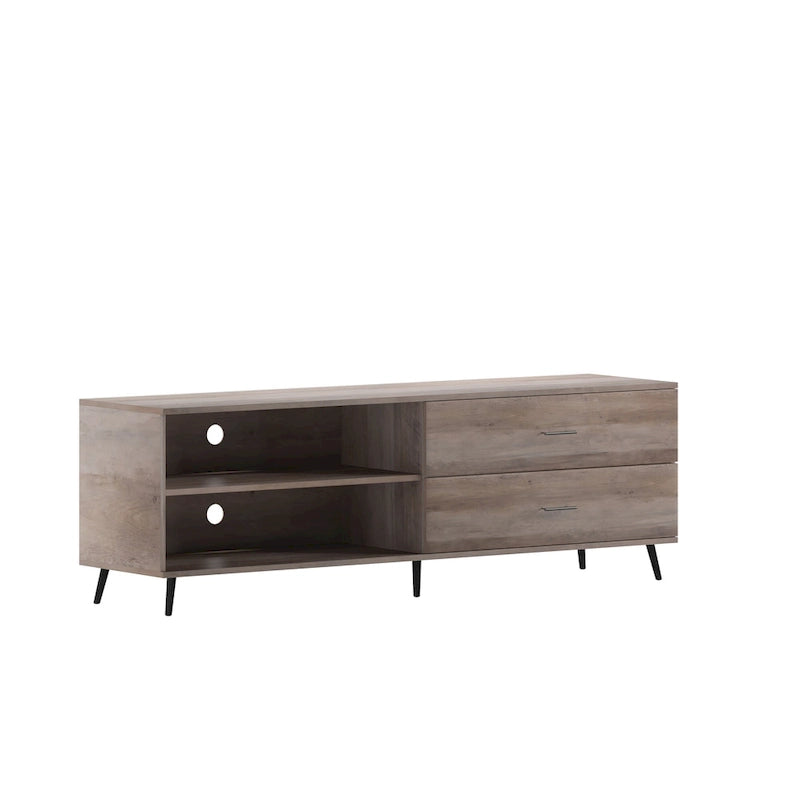Mesa de centro Scoles Contemporary de 42 pulgadas de cristal con 1 estante