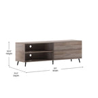 Mesa de centro Scoles Contemporary de 42 pulgadas de cristal con 1 estante