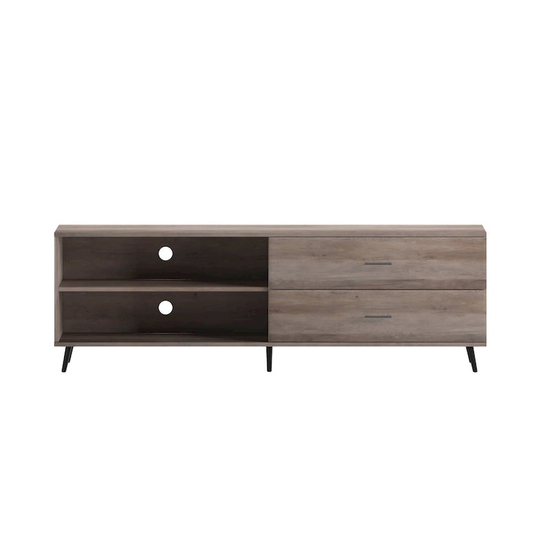 Mesa de centro Scoles Contemporary de 42 pulgadas de cristal con 1 estante
