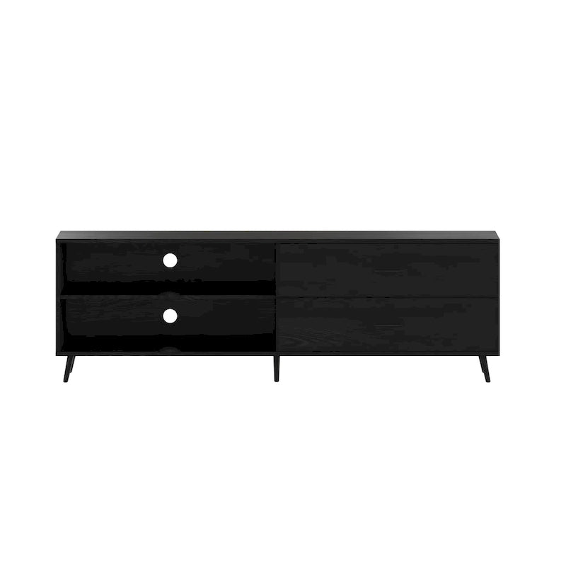 Mesa de centro Scoles Contemporary de 42 pulgadas de cristal con 1 estante