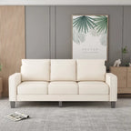 Sofá de tela beige para sala de estar moderna 2+3